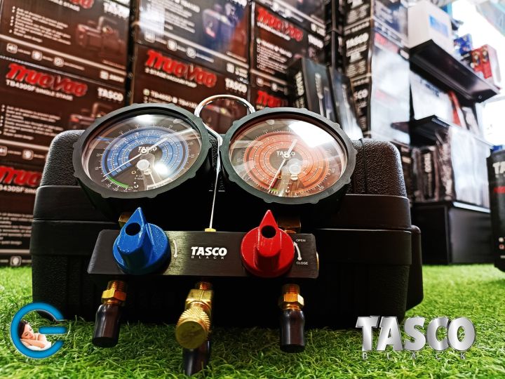 tasco-tb145bv-เกจคู่พร้อม-สายชาร์จน้ำยา-r32-r410a-tasco-manifold-gauge-ใช้กับน้ำยา-r32-r410a-น้ำยาแอร์บ้านรุ่นใหม่