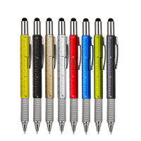 16Pcs 6 in1 Multifunction Ballpoint Pen with Handheld Tool Measure Technical Ruler Screwdriver Touch Screen Stylus Spirit Level Pens