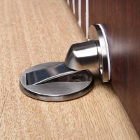 【LZ】❃  Magnetic Door Stops 304 Stainless Steel Door Stopper Hidden Door Holders Catch Floor Nail-free Doorstop Furniture Hardware