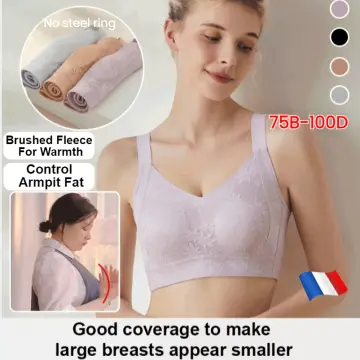 Wireless Cotton Bra Push Up Bra Big Cup For Big Breasted Women Fat