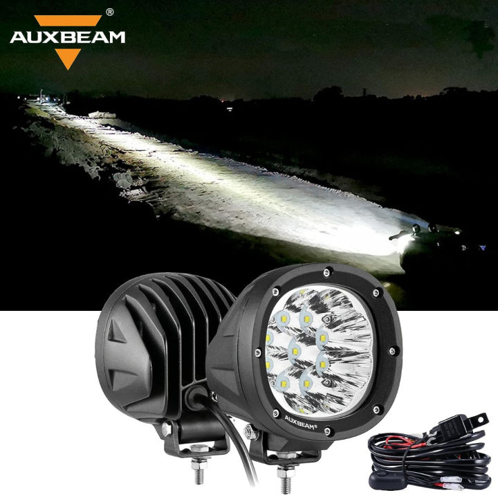 auxbeam-4in-90w-round-led-offroad-lights-2pcs-9000lm-led-light-pod-super-bright-round-driving-light-with-wiring-harness-kit-spot-white-beam-for-truck-pickup-suv-atv-utv-4x4-jeep-wrangler-motorcycle-wh