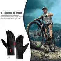 Outdoor Winter Touch Screen Gloves Men Women Anti-Skid Waterproof Zipper Ski Gloves