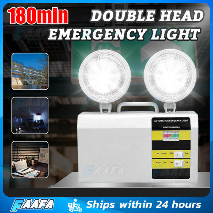 Emergency Lamp Fire Emergency Lamp Rechargeable Double Head LED