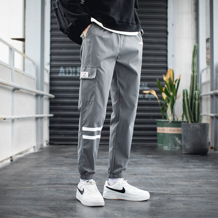 2021Spring Autumn Black Grey Casual Cargo Pants Men Joggers Harajuku Sweatpant Male Ankle-Length Baggy Harem Trousers Plus Size 8XL