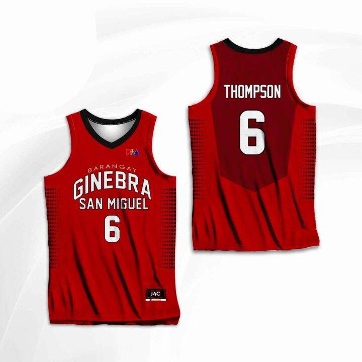 Basketball Jersey Ginebra GINEBRA SAN MIGUEL THOMPSON 6 RED FULL ...