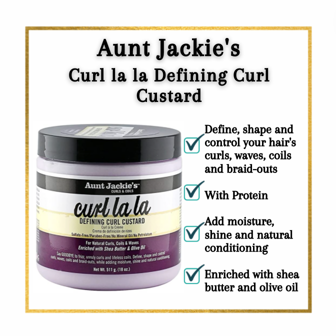 Aunt Jackie's Curls and Coils Curl La La Defining Curl Custard, 15oz