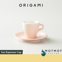 ORIGAMI 3oz Espresso Cup with Saucer | แก้วโอริกามิ สำหรับเอสเพรโซ่ พร้อมจานรองแก้ว