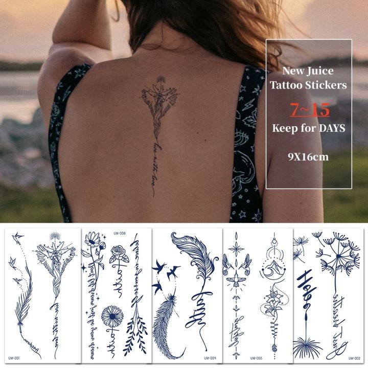 hot-dt-semi-permanent-temporary-stickers-feather-juice-lasting-2-weeks-fake-arm-taty