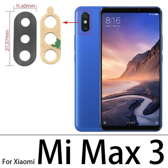 กล้องด้านหลังชิ้นส่วนที่เปลี่ยนฝาครอบเลนส์กระจกสำหรับ-xiaomi-mi-max3สูงสุด3-2-mix2มิกซ์2s-3-mi8-mi9-lite-mi10-pro-mi-9t