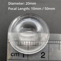 2PCS 20mm Mini Round Optical Plastic Solar Fresnel PMMA Condensing Lens Focal Length 10mm 50mm Magnifier, Magnifying Glass Lens