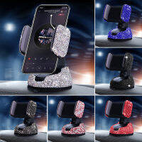 【CW】Diamond Bling Car Cell Phone Holder Girl Rhinestone Crystal Mount Universal Fit Mobile Holder อุปกรณ์ตกแต่งภายในรถยนต์สำหรับผู้หญิง