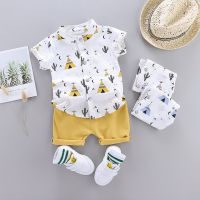 COD SDFGERTYTRRT BBWORLD Baby Boys Set T-shirt Tops Shorts Setwear Casual Short Sleeve Floral Print T-shirt Outfits