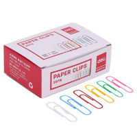 Deli 39716 Colored Paper Clips ลวดสี ลวดเสียบกระดาษ ลวดสีเสียบกระดาษ คลิปหนีบกระดาษสี ขนาด 33 มม. 100ตัว/กล่อง