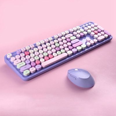 Luxury Mechanical Keyboards Gaming Colorful Mouse Gamer for PC Computer Gamer Orange Purple Wireless Bluetooth Keyboard