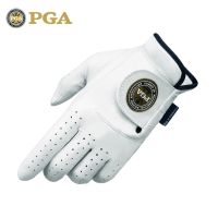 ♞ American PGA Golf Gloves Mens Genuine Leather Gloves Full Sheepskin Velcro Anti-Slip Super Breathable