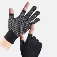 Summer Thin Elastic Breathable Fingerless Outdoor Sports Non Slip Knit Nylon Cycling Gloves Men Half Finger Fitness Gloves S108