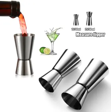 Jigger Single Double Shot Cocktail Wine Short Drink Measure Cup S / L Bar  Party