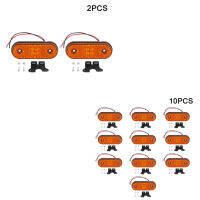 รถบรรทุกด้านข้างเครื่องหมายไฟ LED รถแทรกเตอร์ RV รถพ่วง24โวลต์กระพริบแสงรถบรรทุกรถกระบะไฟท้าย10ชิ้น