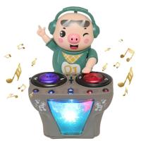 DJ Piggy Dynamic Music Dancing Swing Pig Childrens Electric Toys Party Games Gifts For Children
