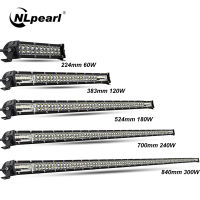 A CWwartNlpearl Light BarWork Light 60W 120W 180W 240W Super Slim LED Bar for Tractor 4X4 Offroads 4WD A Truck LED Work Light 12V 24V