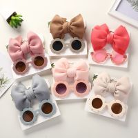 【YF】✤❅◘  2Pcs/Pack Kids Bows Headband Round Flowers Sunglasses Children Glasses Protection Baby Hair Accessoriesl