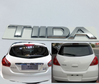 โลโก้ตัวอักษร ทีด้า นิสสัน งานพลาสติก ชุบโครเมี่ยม TIIDA Logo Letter Car Auto Side Rear Trunk Emblem Sticker Badge Decal Replacement For NISSAN