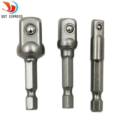 1-3pcs chrome vanadium steel socket adapter Seth ex shank to 1/4 quot;3/8 quot; 1/2 quot;extension drill bits hex bit set power tools