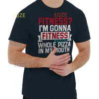 Into Fitness Whole Pizza In My Mouth Foodie เสื้อยืดแขนสั้น Tees Tshirts(1)