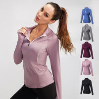 NEW Womens Running Jacket Fitness Training Zipper Sports Top Yoga Shirt Quick Dry Compression Tights Sportswear Sweatshirts