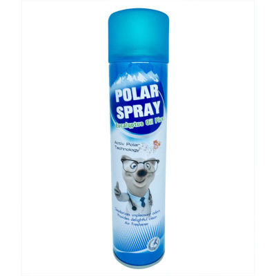 Polar Spray (โพลาร์ สเปรย์)  280 ml ( จำนวน 1 กระป๋อง)  สเปรย์ปรับอากาศกลิ่นยูคาลิปตัสผสมแอคทีฟ โพลาร์ 280 มล.