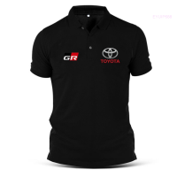 Summer โตโยต้าToyota Polo Gr เสื้อยืดโปโลผ้าฝ้ายพิมพ์ลายขนาดใหญ่สําหรับผู้ชาย fashion polo shirt