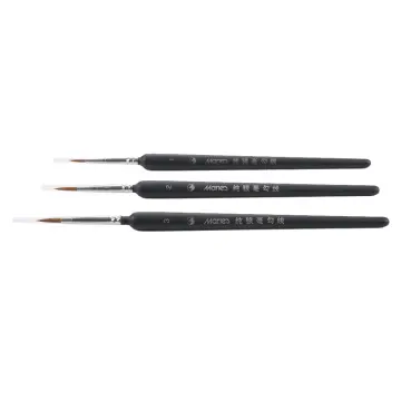 10pcs Thin Hook Line Pen Flat Round Pointed Paint Brushes Nylon