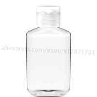 【CW】 5pcs  60ml Transparent Hand Sanitizer Bottle with Flipping Cap for Dispenser Shampoo Refillable