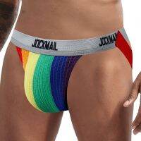 【YF】№  JOCKMAIL Gay Men Jockstrap String Homme Tanga Cockring Cuecas Masculinas Low Waist Mesh Breathable Briefs