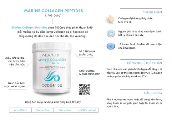 Hàng nhập khẩu - bột uống collagen thuỷ phân code age wild caught marine - ảnh sản phẩm 2