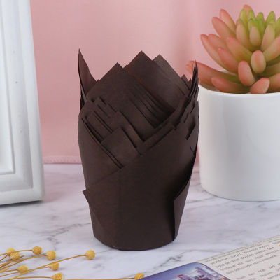 50Pcs Cupcake Wrapper Liners Muffin Tulip Case Cake Paper Baking Cup Decor