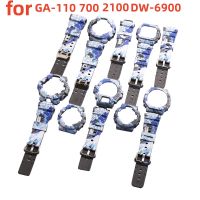 ดัดแปลงสายเรซิ่นสำหรับ Casio G-SHOCK GMA GA110 BA110 DW5600 6900 Camo สายนาฬิกา Unisex อุปกรณ์เสริม-Meqiao ke