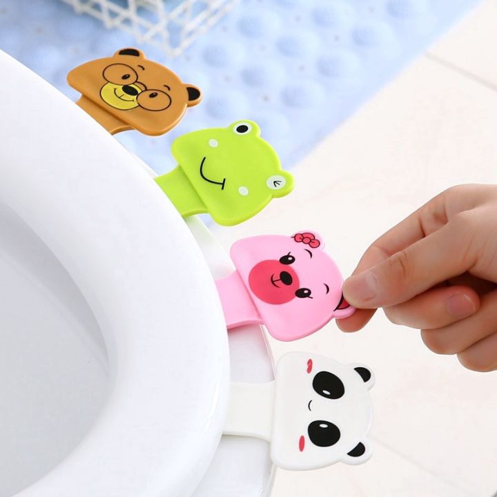 Do Not Dirty Hands Open The Toilet Lid Cute Cartoon Toilet Lid Lifter Lift  Lower lid the clean safe way 马桶提盖器 | Lazada