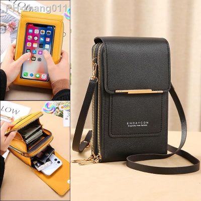 【YF】 3 Style Women Bags Soft Leather Wallets Touch Screen Cell Phone Purse Crossbody Shoulder Strap Handbag for Lady