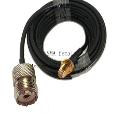 SMA Female Jack to UHF SO239 Female connector RG58 50-3 Coaxial Cable Pigtail Coax cable 50cm 1/2/3/5/10/15/20/30m
