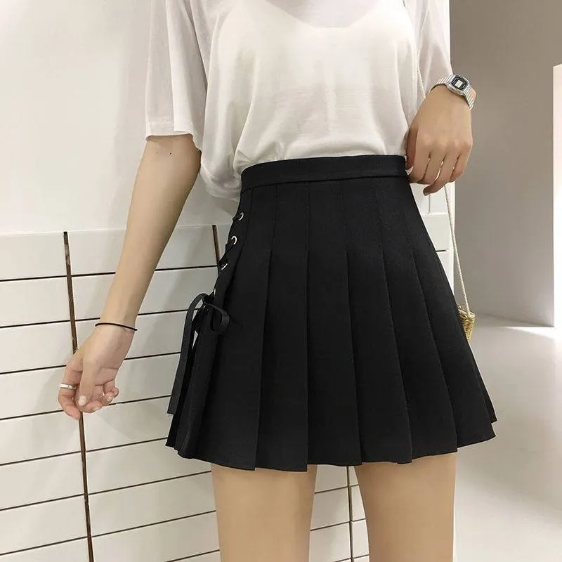 Womens High Waist Tennis Skirt Korean Skirt Sexy Skirt Fashion Skirt With  Side Strap Design Black White Skirt Group With Inner Lining  Size:Xs-3Xl（Ready Stock） | Lazada Ph