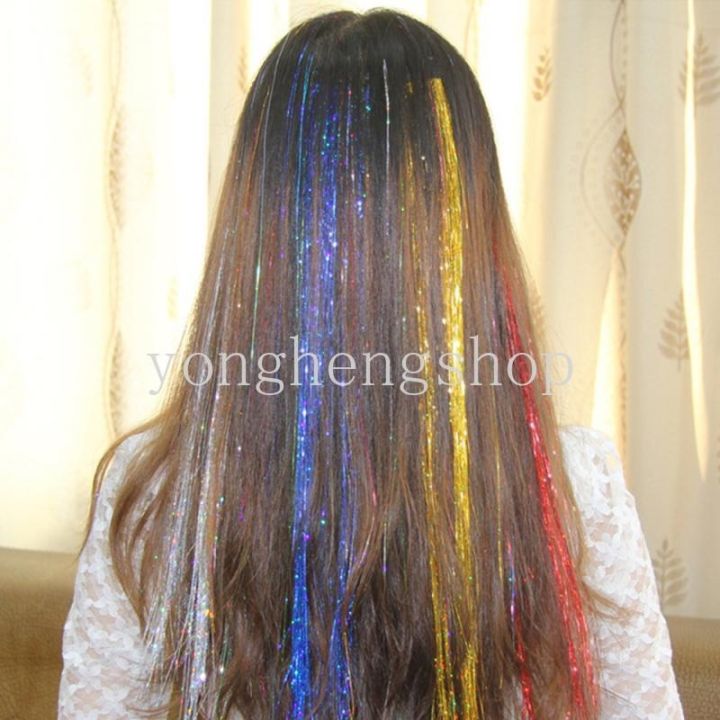 100cm-glitter-sparkle-shiny-dazzles-hair-tinsel-rainbow-holographic-twinkle-hair-extensions-highlights-hippie-braiding-headdress