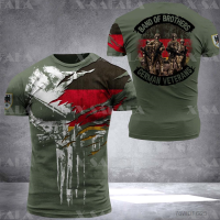 2023 New GERMANY Soldier-ARMY-VETERAN GERMAN Country Flag 3D Printed High Quality T-shirt Summer Round Neck Men Female Casual Top-6(FREE CUSTOM NAME LOGO) Summer Fashion T-shirt