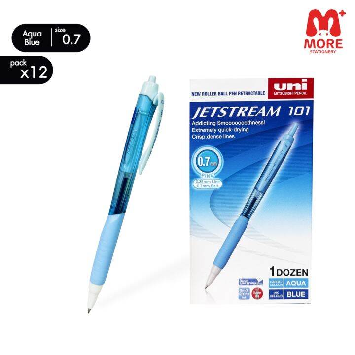 uni-ยูนิ-ปากกาลูกลื่น-กล่อง-12-ด้าม-รุ่น-jetstream-101-รหัส-sxn-101fl-แบบกด-sx-101fl-แบบฝาปิด