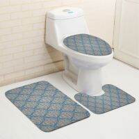 Bohemia Mandala Style Bathroom Decor 3 Piece Rug Set Square U-Shape Non-Slip Mat Toilet Seat Cover Combined Bath Accessories