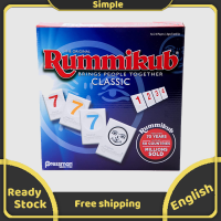 เกมกระดาน Rummikub นำผู้คนมารวมกันเป็นเวอร์ชันขนาดใหญ่เกมปริศนาสำหรับครอบครัวเพื่อการศึกษาผู้เล่น2-4คนอายุ8ขึ้นไป