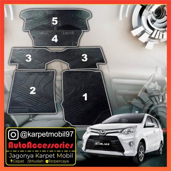 Karpet Mobil Calya Full Set Karpet Karet Lantai Mobil Toyota Calya Karpet Lantai Mobil