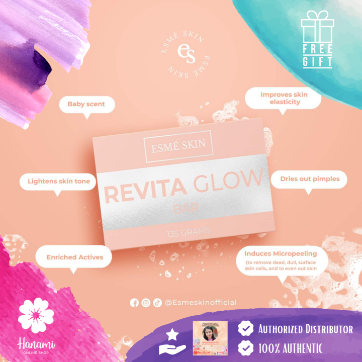 Esme Skin Revita Glow Bar Soap 90g 135g Moisturizing + Whitening