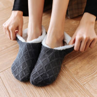 ผู้ชายผู้หญิงฤดูหนาว Super Soft Warm ถุงเท้า Cozy Fuzzy Fleece-เรียงรายไปด้วย Grippers รองเท้าแตะถุงเท้าชั้น Shoes