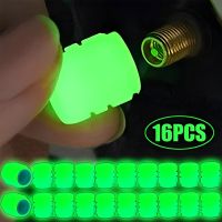 4/16pcs Luminous Valve Caps Car Fluorescent Tire Valves Cap Glow In The Dark Car Motorcycle Bike Wheel Plug Tyre Hub Cover Decor Wheel Covers